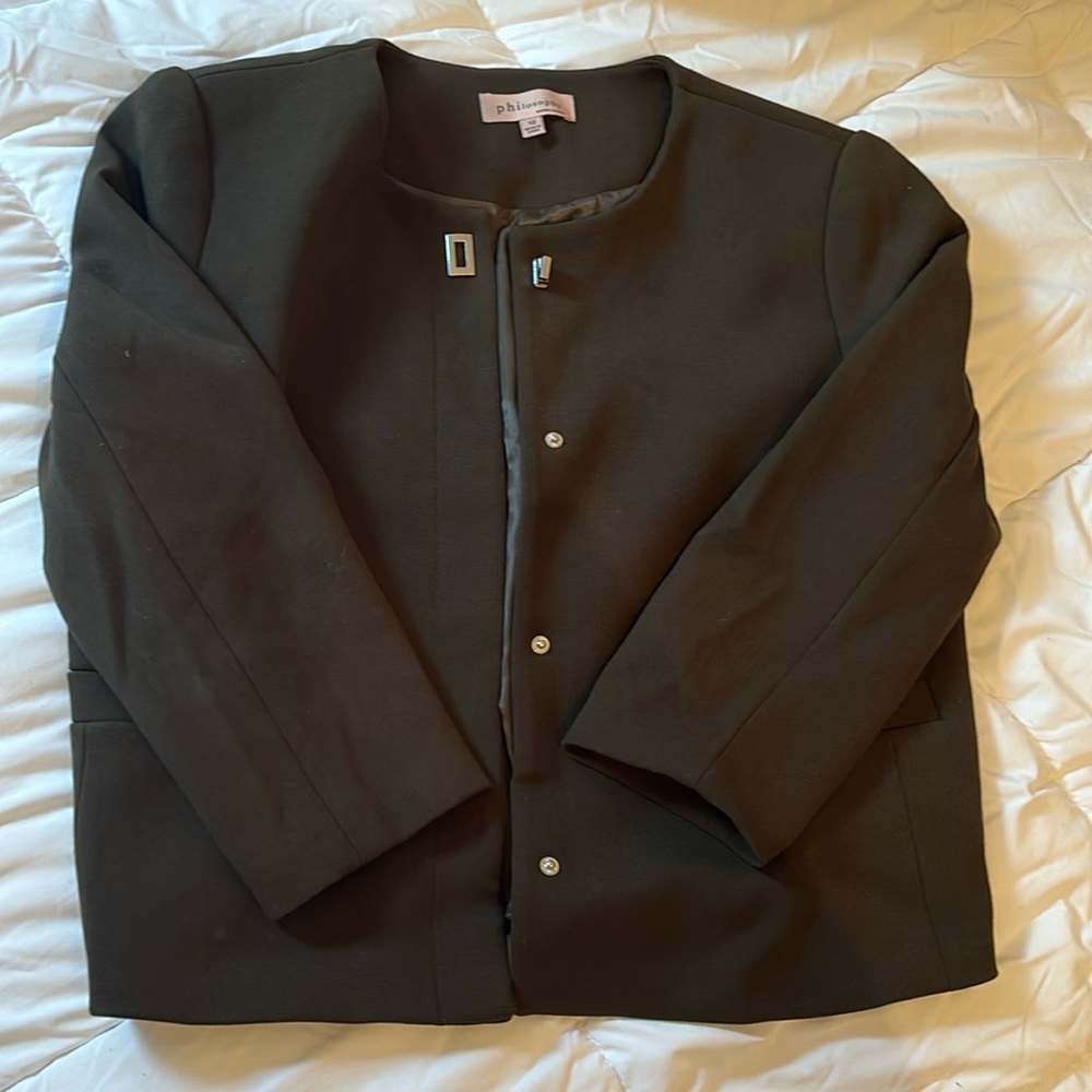 Philosophy deep olive green jacket